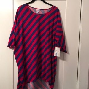 NWT x-Large pink and blue stripe Irma